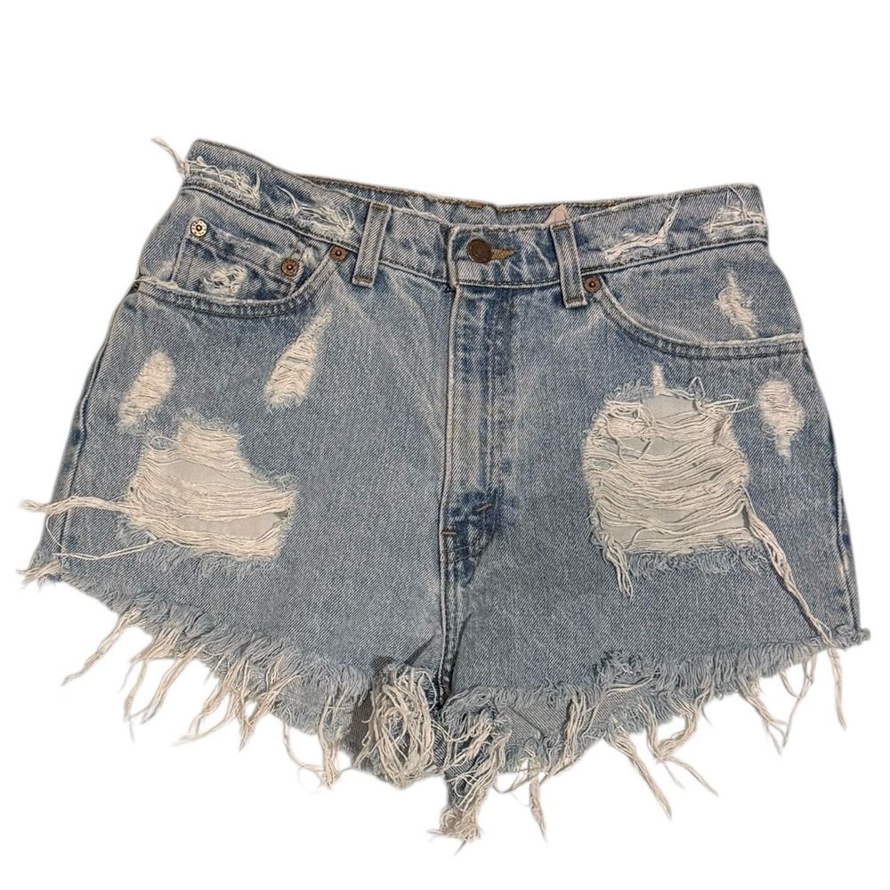 Furst‎ Of A Kind Levi's Vintage Distressed Denim Jean Shorts 27 High Rise
